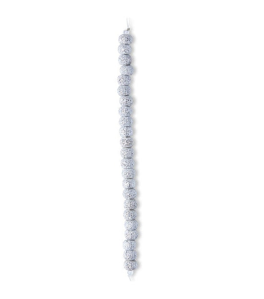 Hildie & Jo - Silver Acrylic Glitter Bead Strand