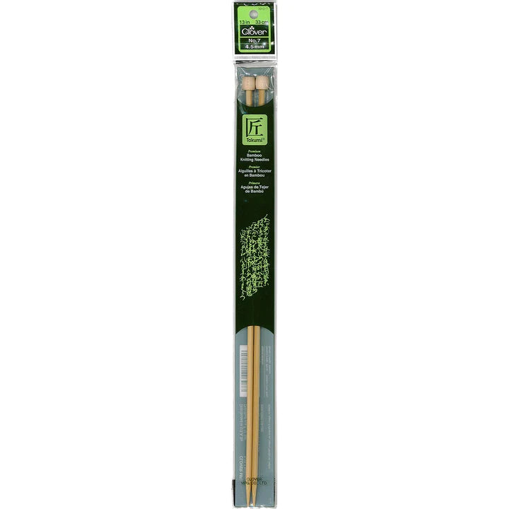 Clover - Bamboo Knitting Needles Single Pointed 13 inch/33 cm (3012)