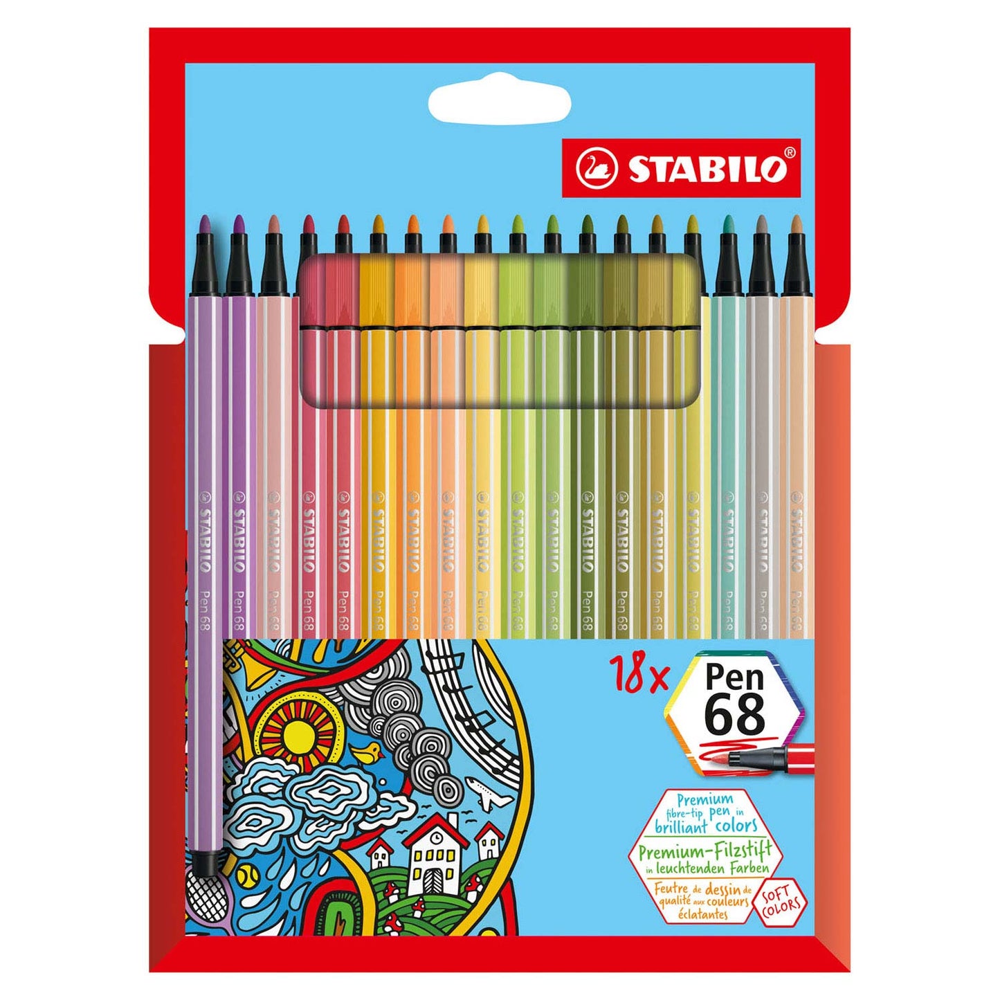 Stabilo - Pens - 18 pack