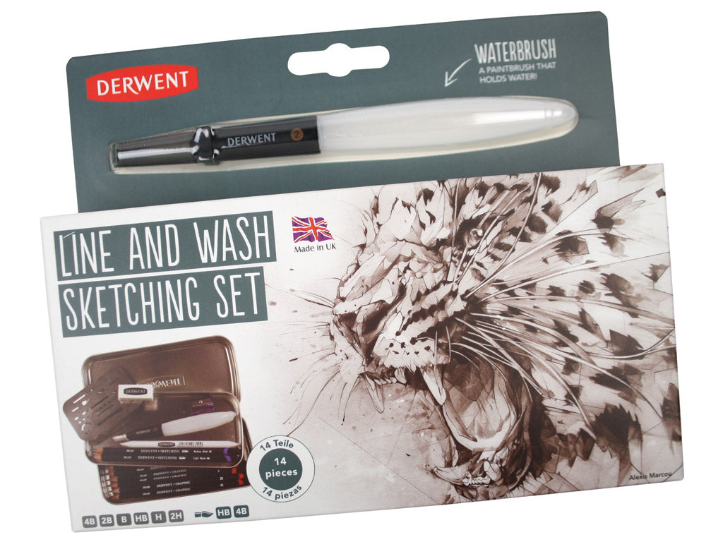 Derwent - Line and Wash Sketching Set - 14 pack