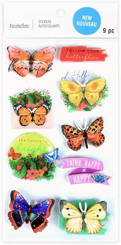 Recollections - Butterfly Dimensional Stickers