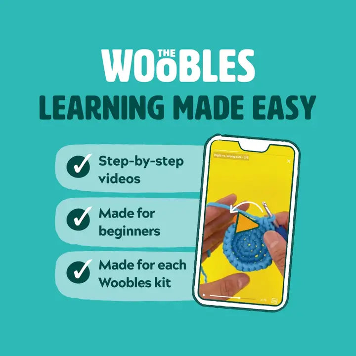 The Woobles - Pierre the Purple Penguin Beginner Crochet Kit