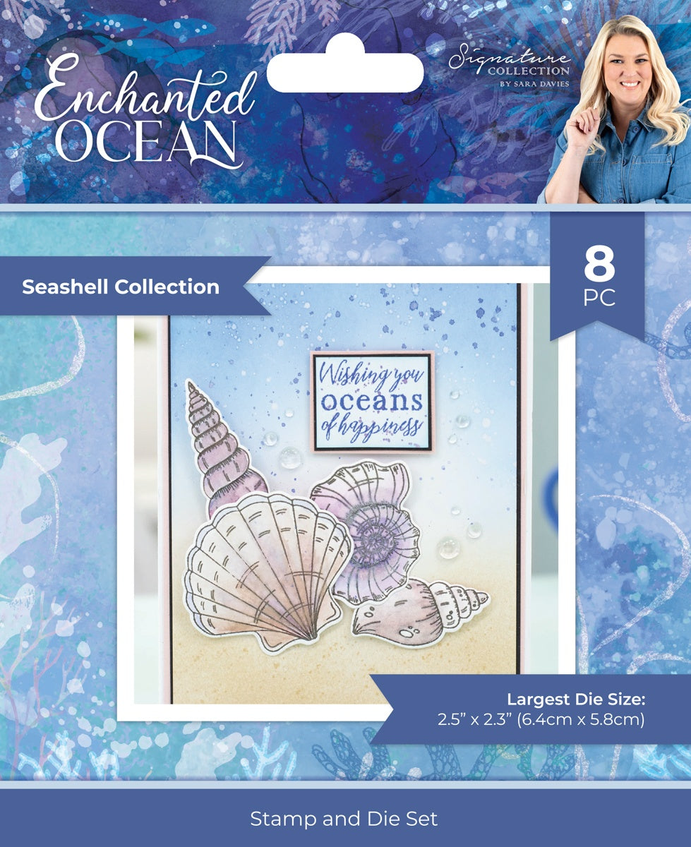 Crafter's Companion - Enchanted Ocean Seashell Collection Stamp and Die Set