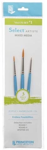 Princeton - Select - Mixed Media Brushes Value Set - 3 pc