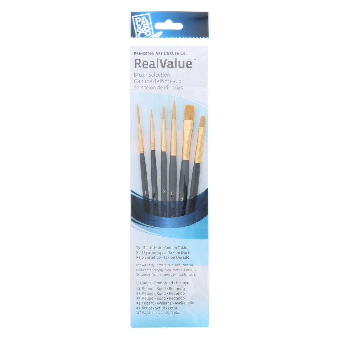Princeton Art & Brush Co. - RealValue Brush Selection - 6 pcs