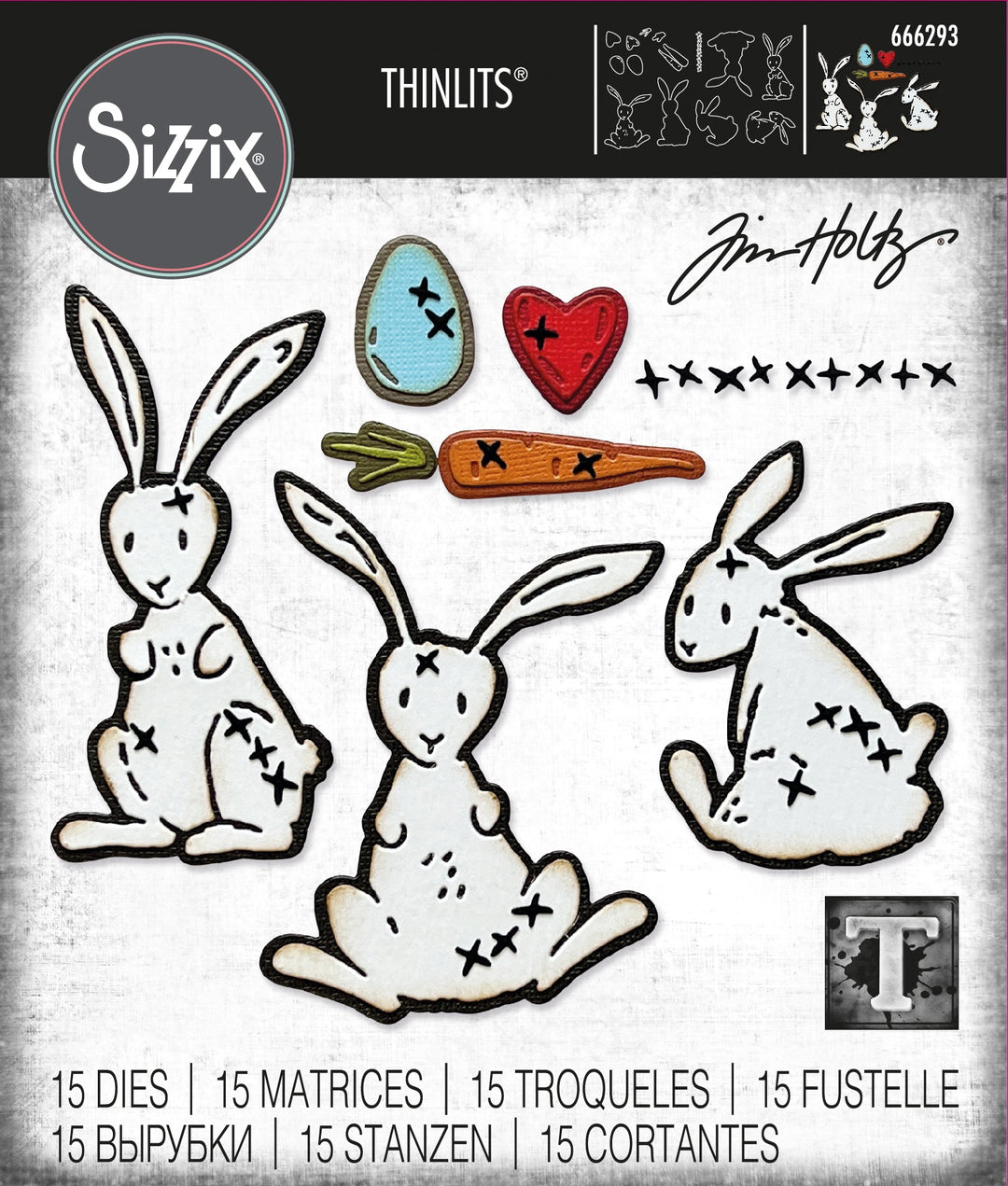 Sizzix - Thinlits - Tim Holtz - Bunny Stitch