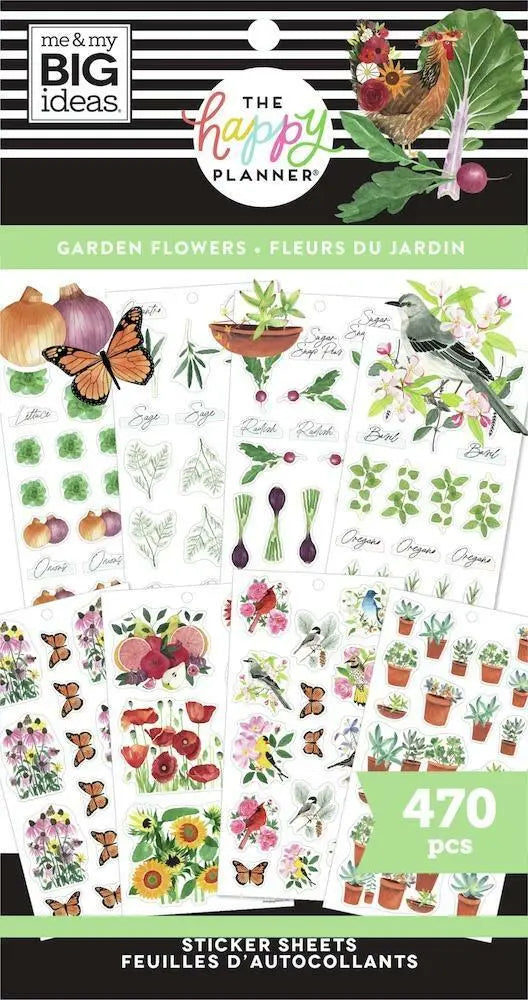 The Happy Planner - Garden Flowers Sticker Sheets - 470 pcs