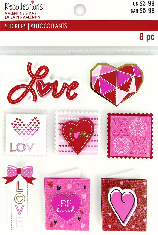 Recollections - Valentine's Day Love Dimensional Stickers