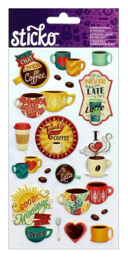 Sticko - Coffee & Lattes Dimensional Stickers