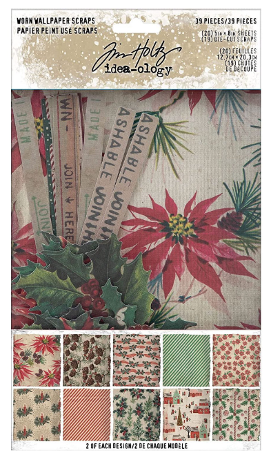 Tim Holtz - idea-ology - Worn Wallpaper Scraps