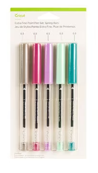 Cricut - Extra Fine-Point Pen Set - Spring Rain - 0.3 mm - 5 pens