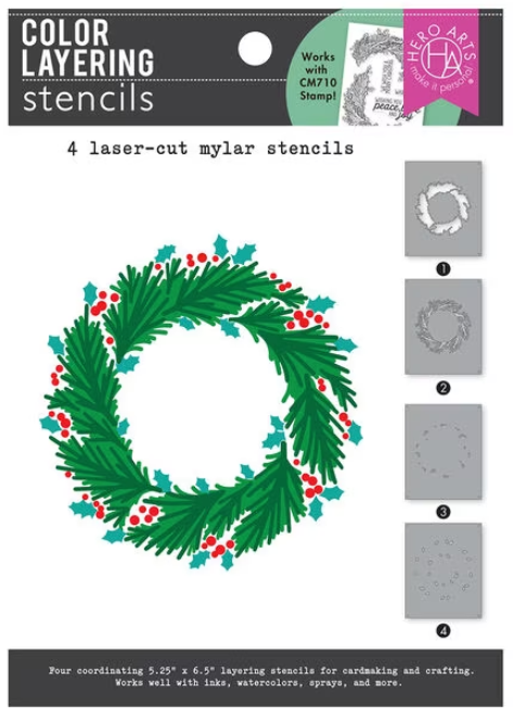 Hero Arts - Color Layering Wreath Stencils