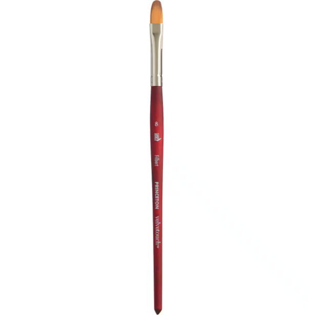Princeton - Velvetouch - Filbert Paint Brushes for Acrylics - Short Handle - Series 3950