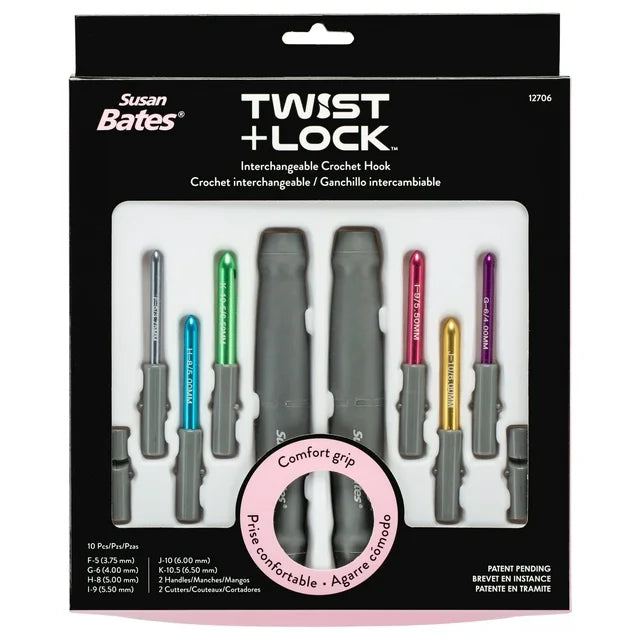 Susan Bates - Twist & Lock Hook Set - 11 pc