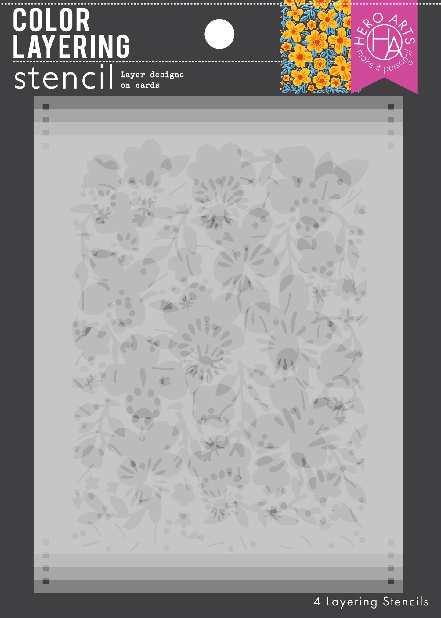 Hero Arts - Color Layering Bold Flowers Stencils