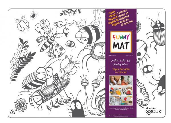 Funny Mat® - Bugs Table Top Reusable Coloring Mat