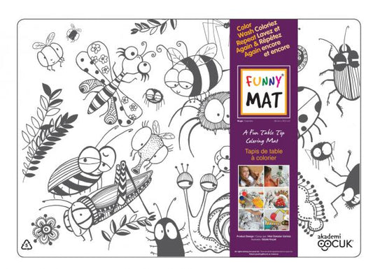 Funny Mat® - Bugs Table Top Reusable Coloring Mat