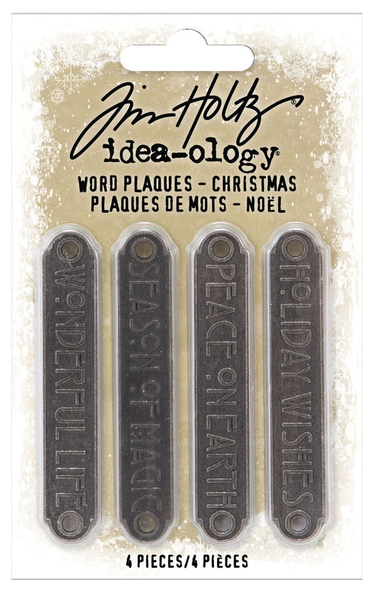 Tim Holtz - idea-ology - Christmas Word Plaques