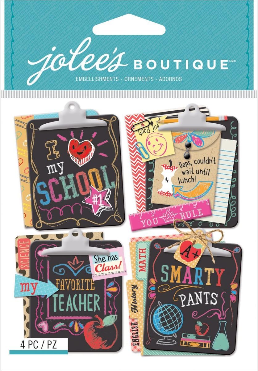 Jolee's Boutique - Chalk Clipboard Dimensional Stickers