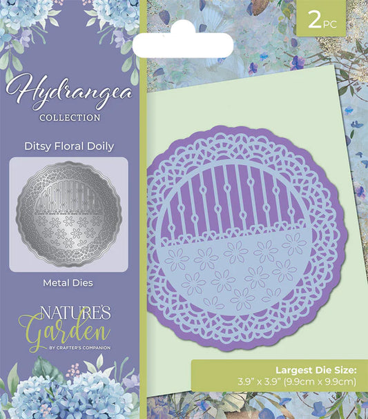 Crafter's Companion - Nature's Garden - Hydrangea Collection - Ditsy Floral Doily Metal Dies