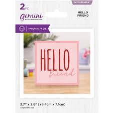 Crafter's Companion - Gemini - Hello Papercraft Die