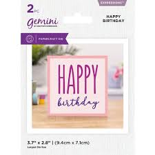 Crafter's Companion - Gemini - Happy Birthday Papercraft Die