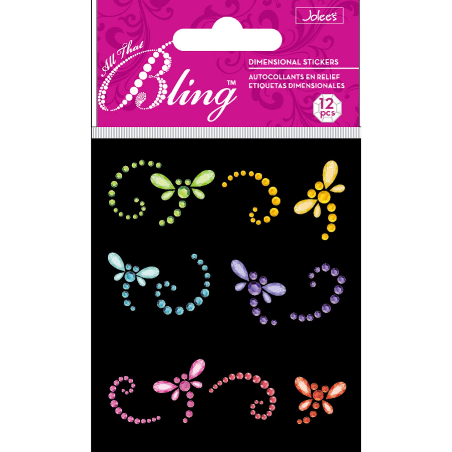 Jolee's Boutique - All That Bling - Dragonflies Dimensional Stickers