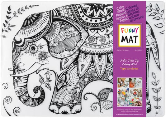 Funny Mat® - Elephant Table Top Reusable Coloring Mat