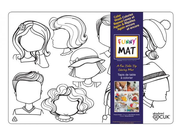 Funny Mat® - Emotions Table Top Reusable Coloring Mat