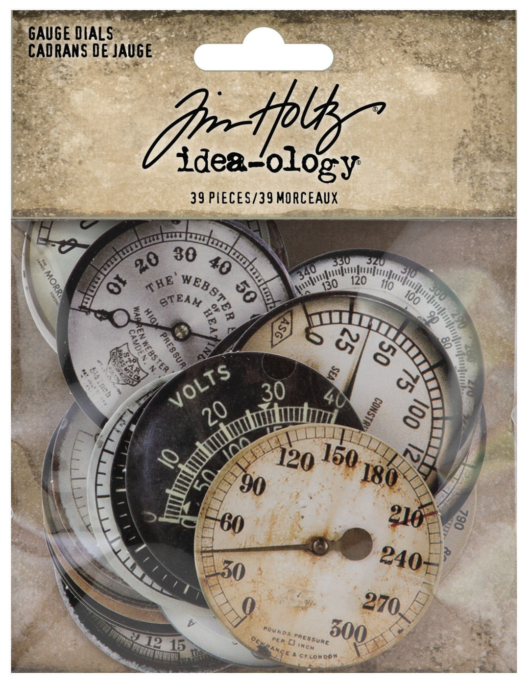 Tim Holtz - idea-ology - Gauge Dials Printed Elements