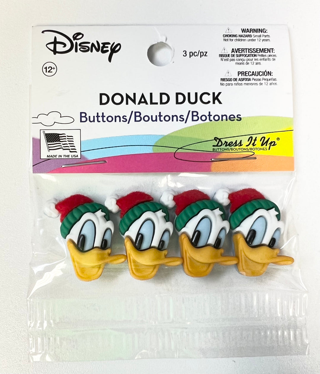 Dress it Up - Disney - Donald Duck Holiday Buttons