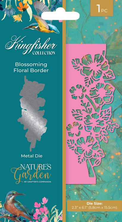 Crafter's Companion - Kingfisher Collection - Blossoming Floral Border Metal Die