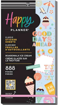 The Happy Planner - Classic Sticker Sheets - Boardwalk Ice Cream