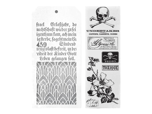 Stampers Anonymous - Tim Holtz - Halloween Rest in Peace Stamps and Stencil (THMM172)