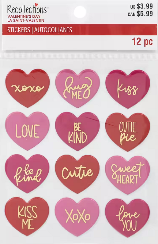 Recollections - Valentine's Day XOXO stickers