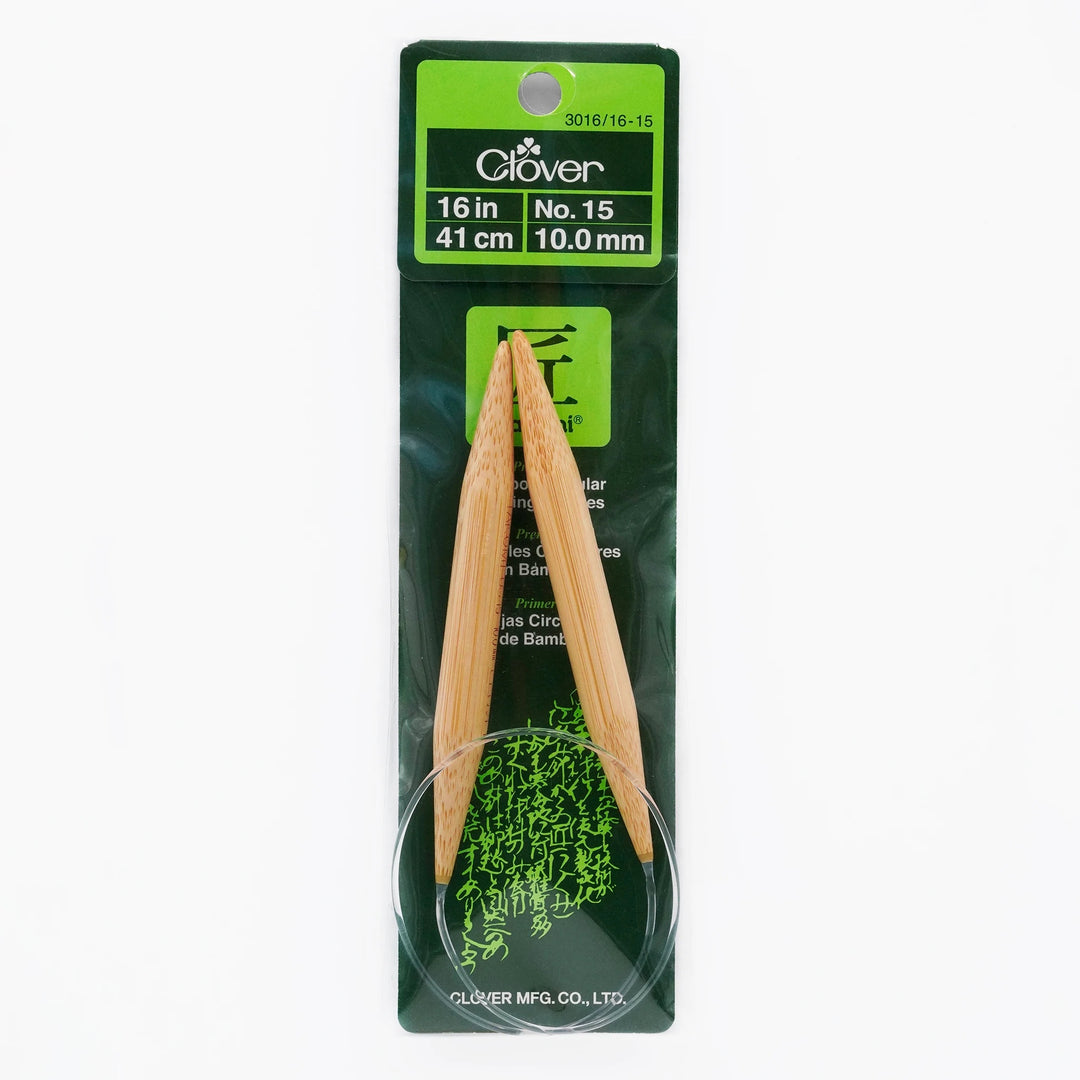 Clover - Bamboo Circular Knitting Needles - 16 inch/41 cm (3016)