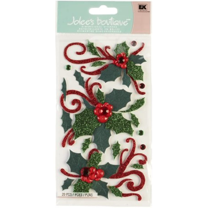 Jolee's Boutique - Flourishes and Holly Dimensional Stickers