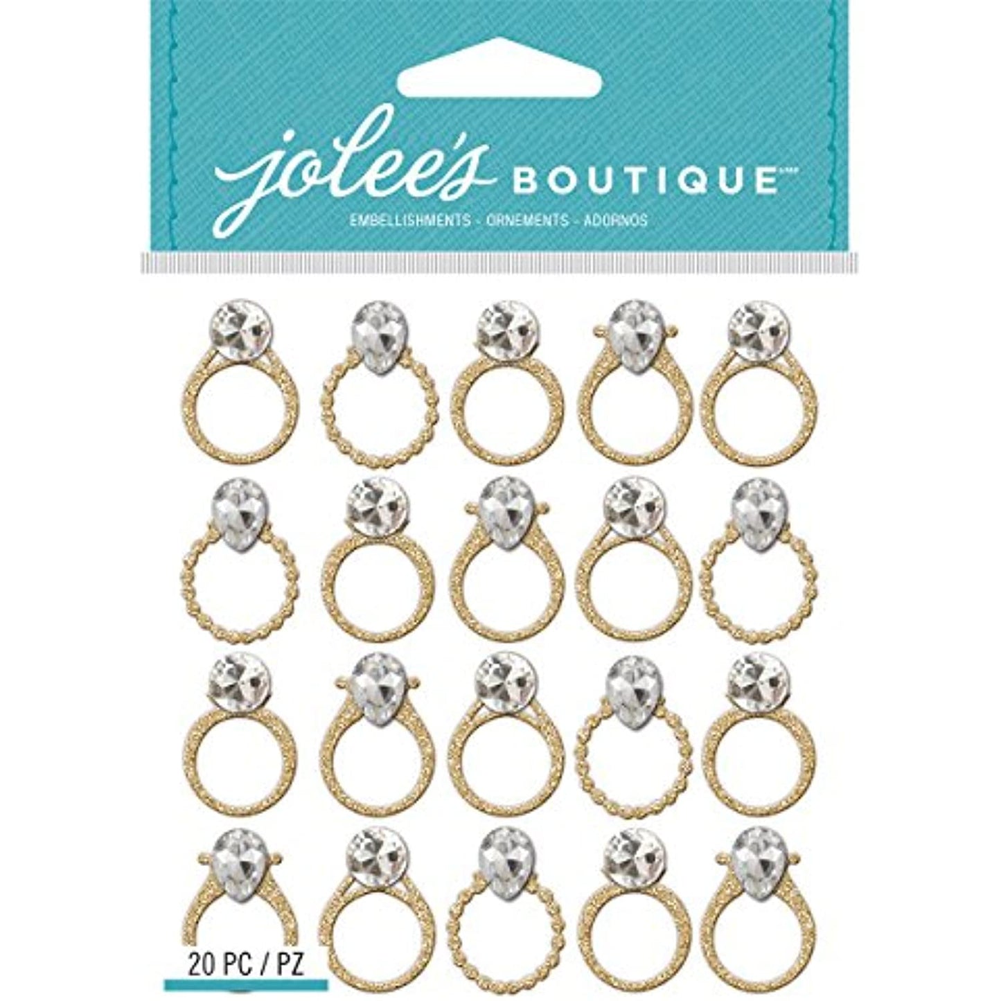 Jolee's Boutique - Gold Wedding Rings Stickers