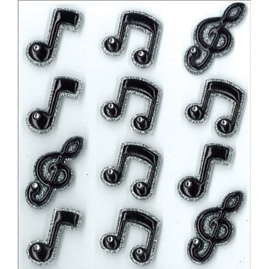 Jolee's Boutique - Music Notes Dimensional Repeat Stickers