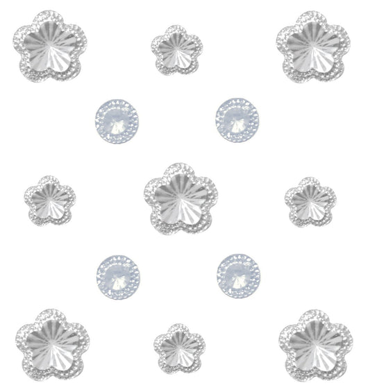 Jolee's Boutique - Floral Prizm Silver Dimensional Stickers