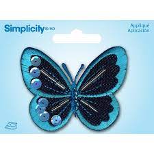 Simplicity - Blue and Black Butterfly Applique