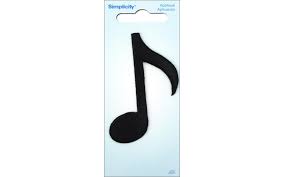 Simplicity - Black Musical Note Applique