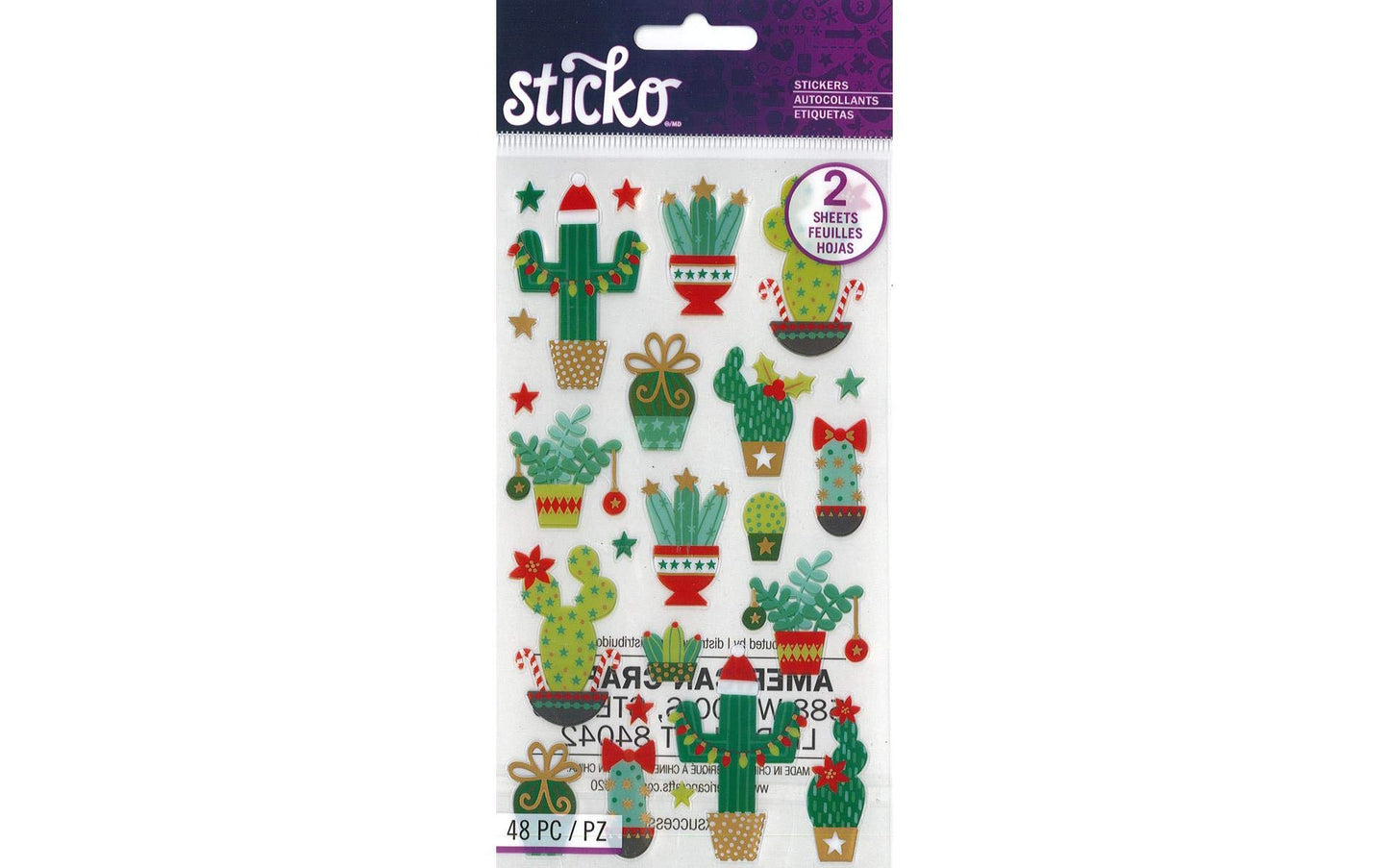 Sticko - Holiday Cacti Stickers