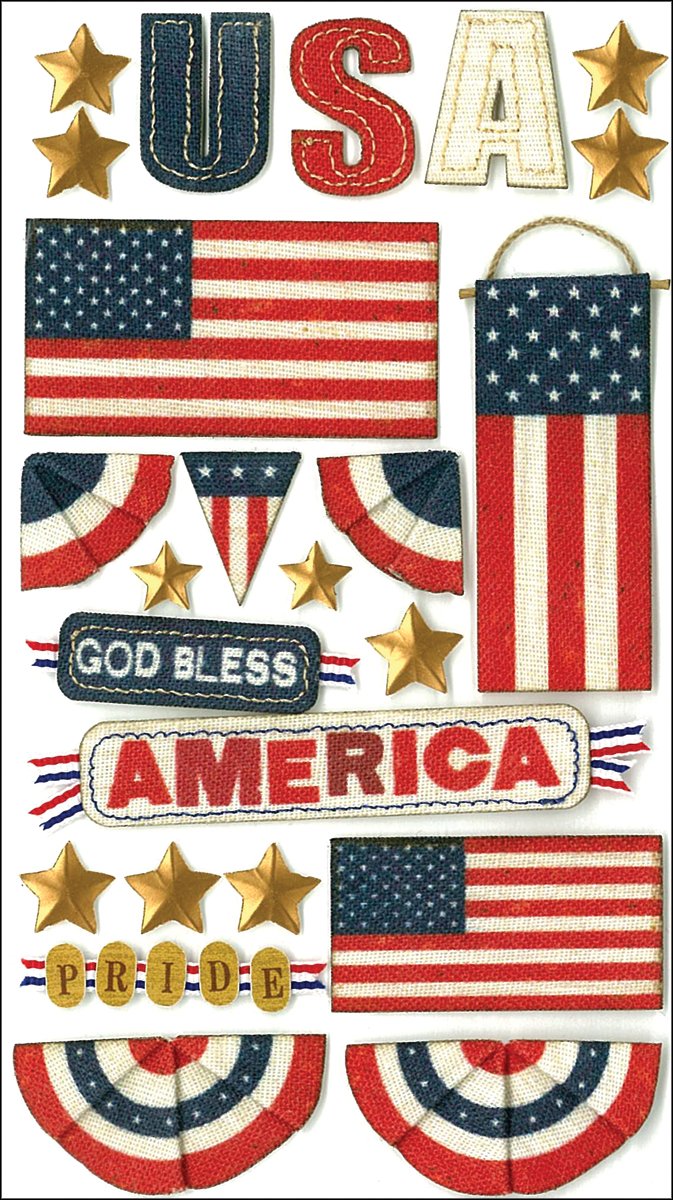 Jolee's Boutique - God Bless America Dimensional Stickers