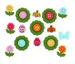 Dress it Up - It's Your Time to Blossom Buttons