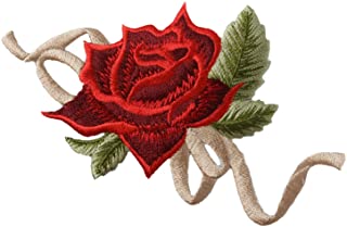 Simplicity - Red Rose Brooch Applique