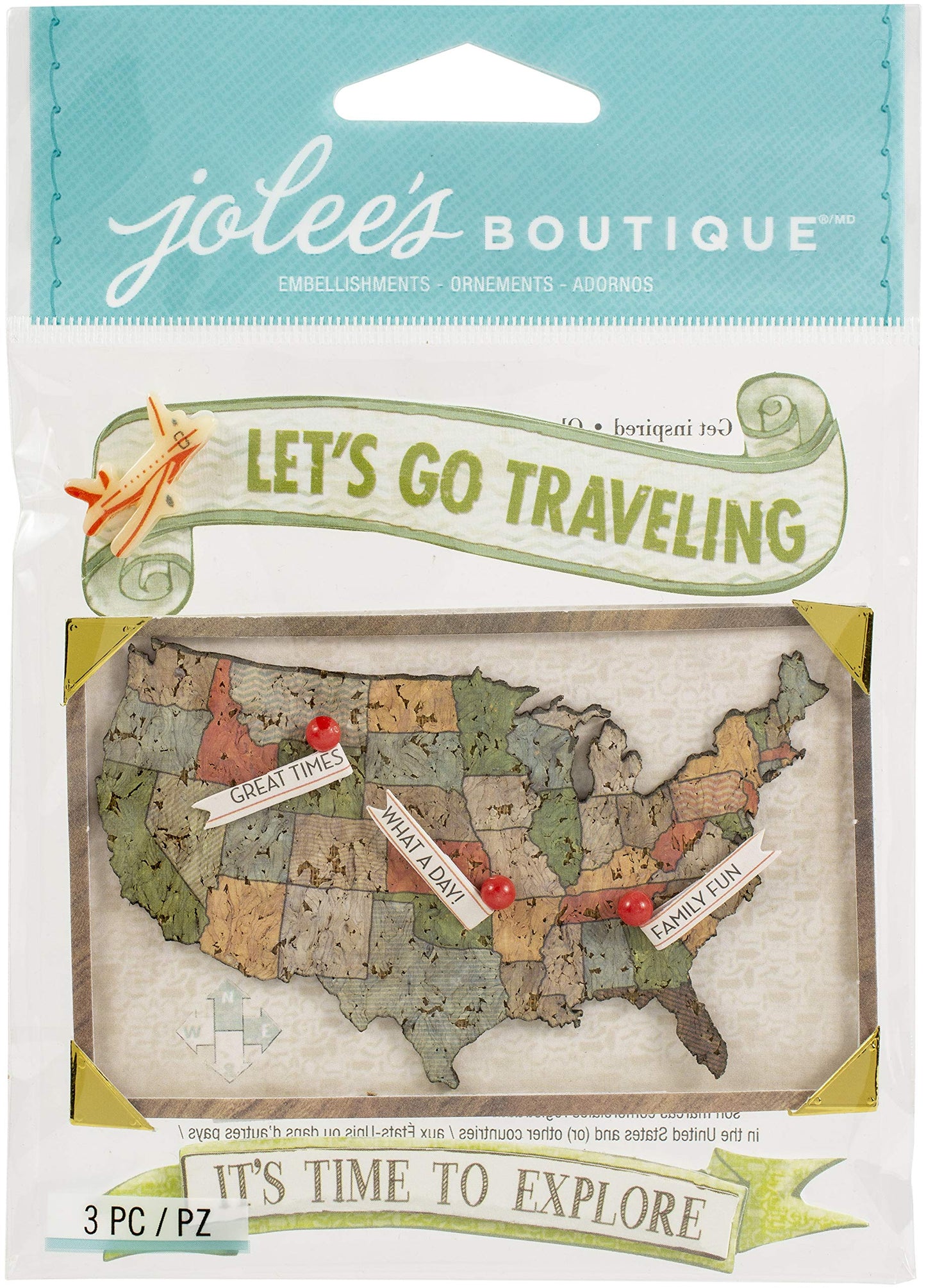 Jolee's Boutique - USA Map Stickers