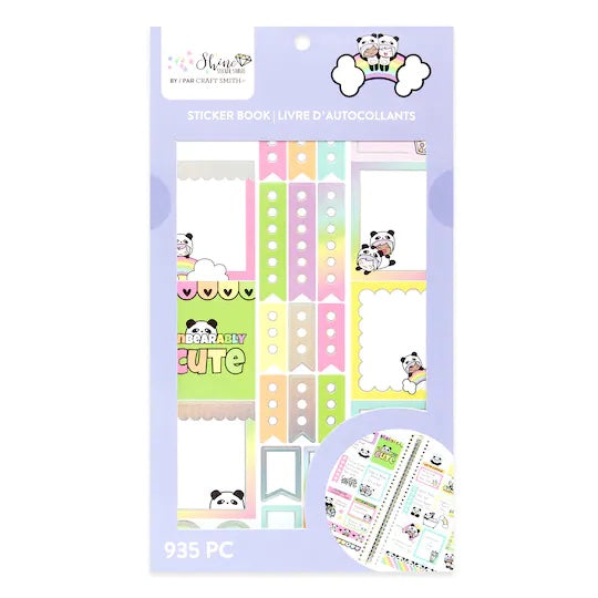 Craft Smith - Shine Sticker Studio - Panda Rainbow Sticker Book