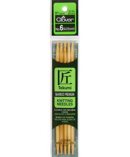 Clover - Takumi Bamboo Double Pointed Knitting Needles 5 inch/13 cm