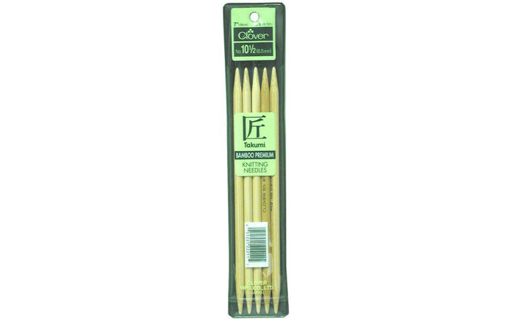 Clover - Takumi Bamboo Double Pointed Knitting Needles 7 inch/18 cm